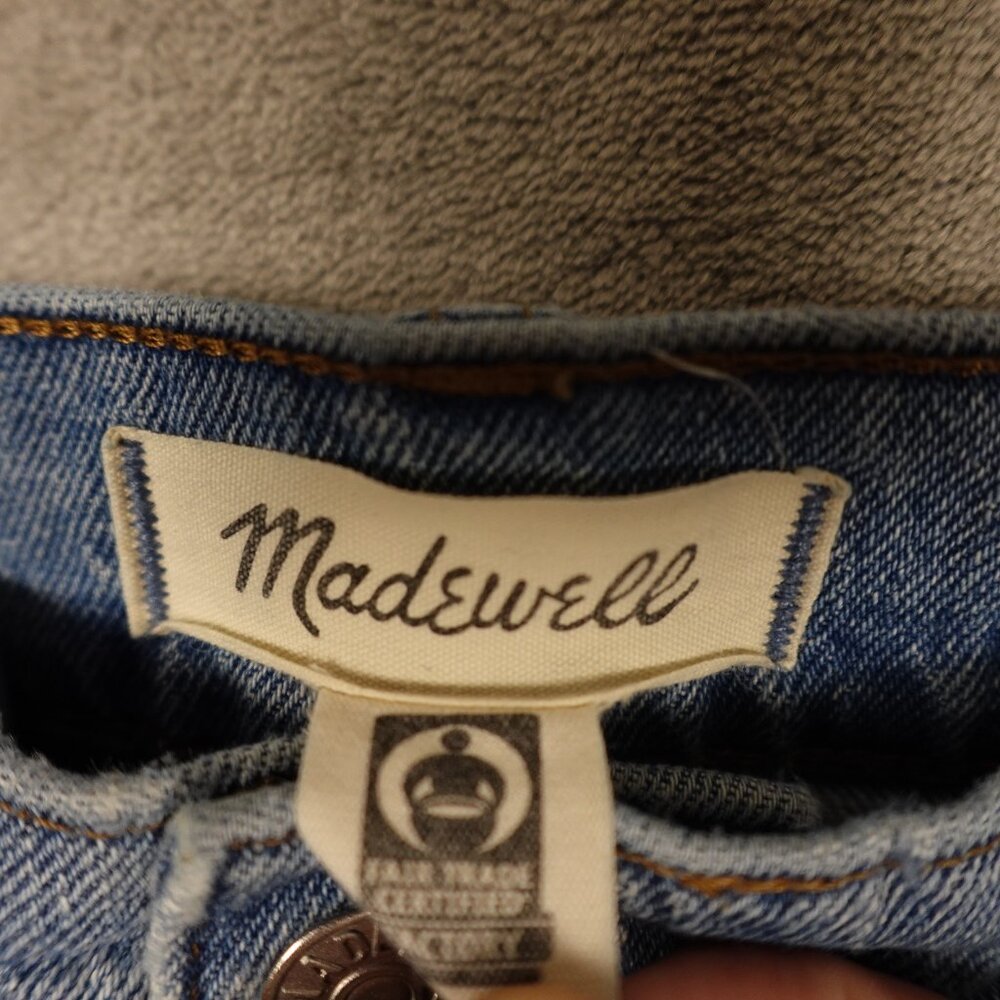 Madewell‎ Jeans Perfect Vintage Straight Jean Women's 33 Blue Denim High Rise - Picture 3 of 12